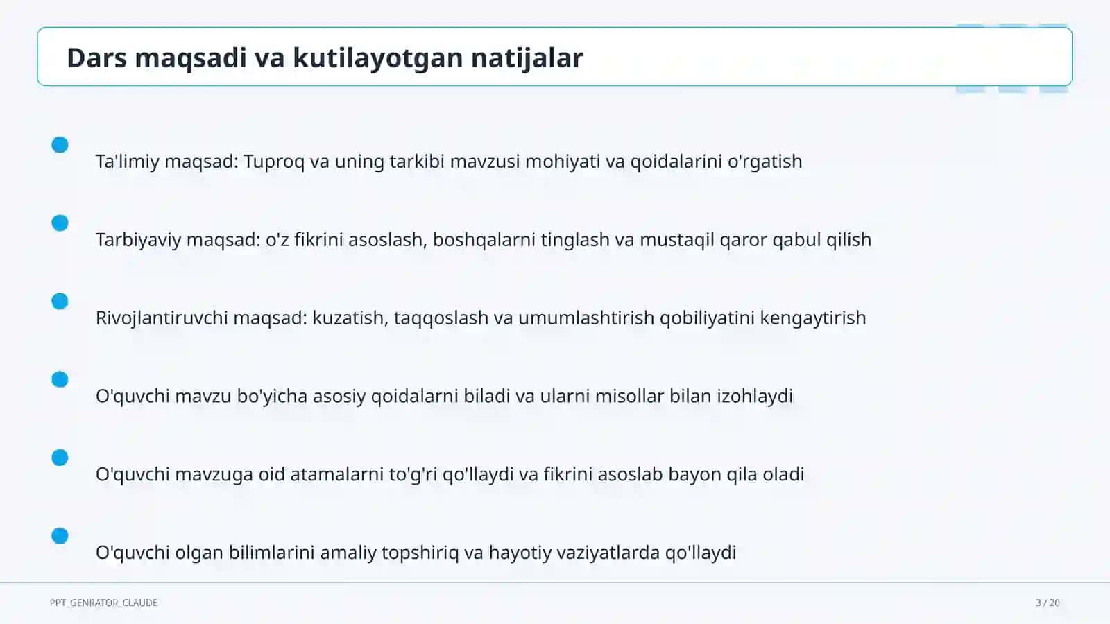 Tuproq va uning tarkibi (2-sinf) 3