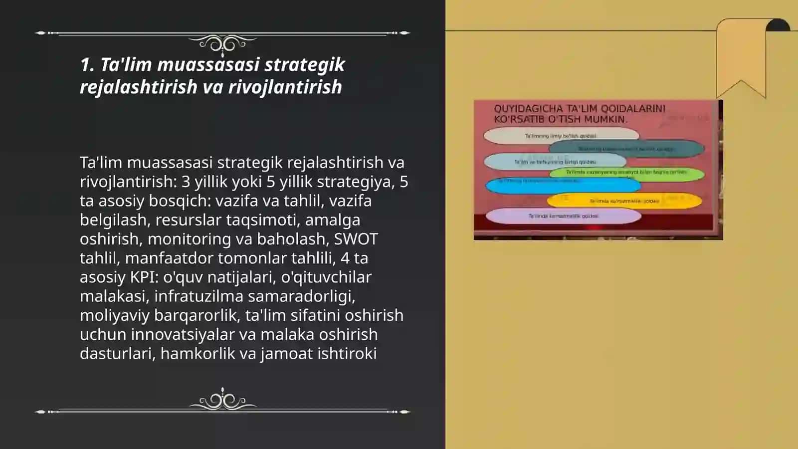 Ta'lim muassasasi strategik rejalashtirish va rivojlantirish 3