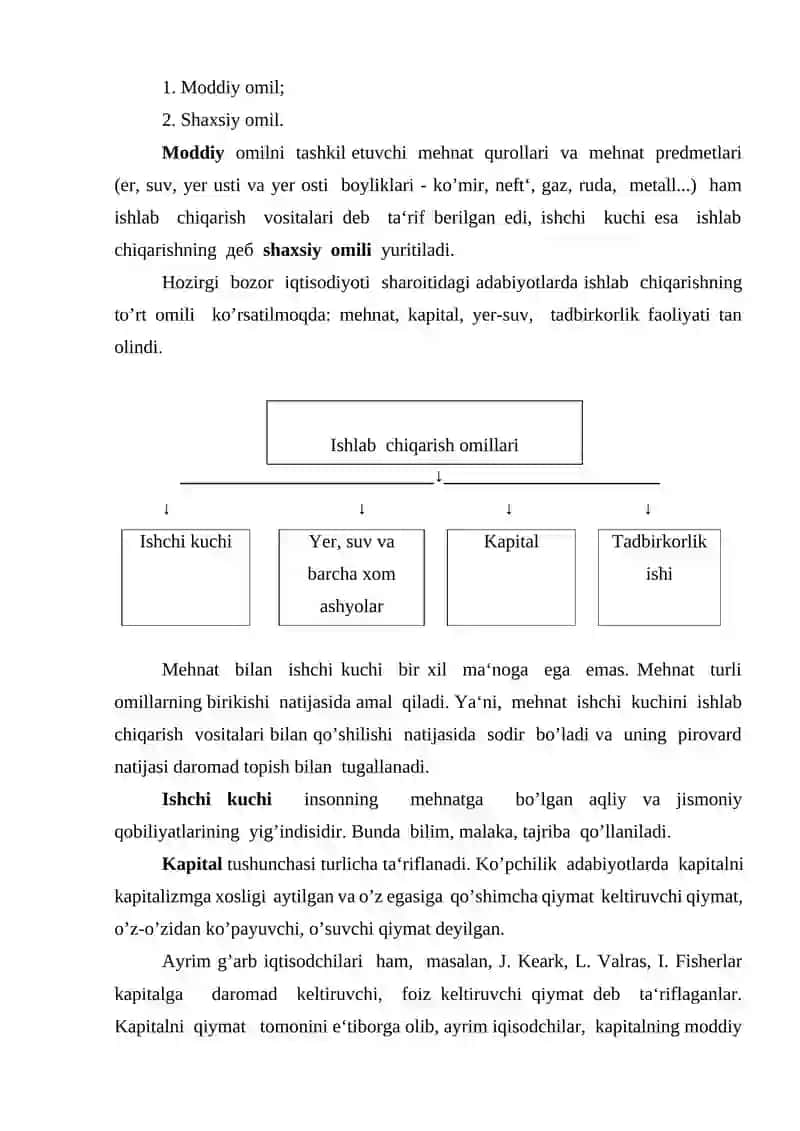 Ishlab chiqarish jarayoni va uning natijalari 3