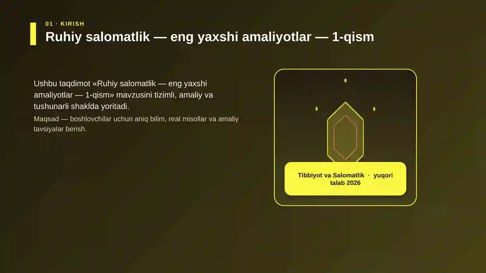 Ruhiy salomatlik — eng yaxshi amaliyotlar — 1-qism 3