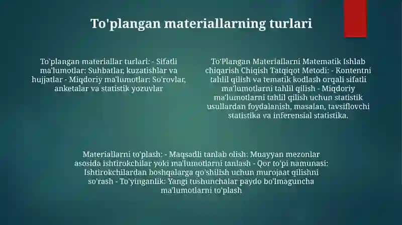 To'Plangan Materiallarni Matematik Ishlab Chiqish Tatqiqot Metodi 3