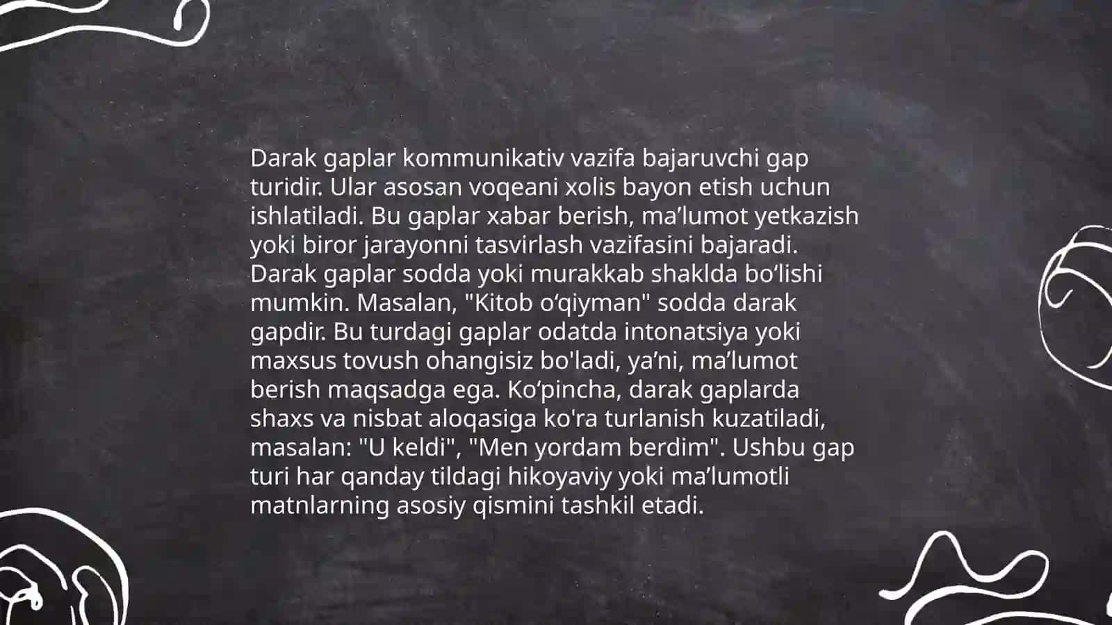 Darak, so'roq va buyruq gaplarning uslubiy vazifalari 3