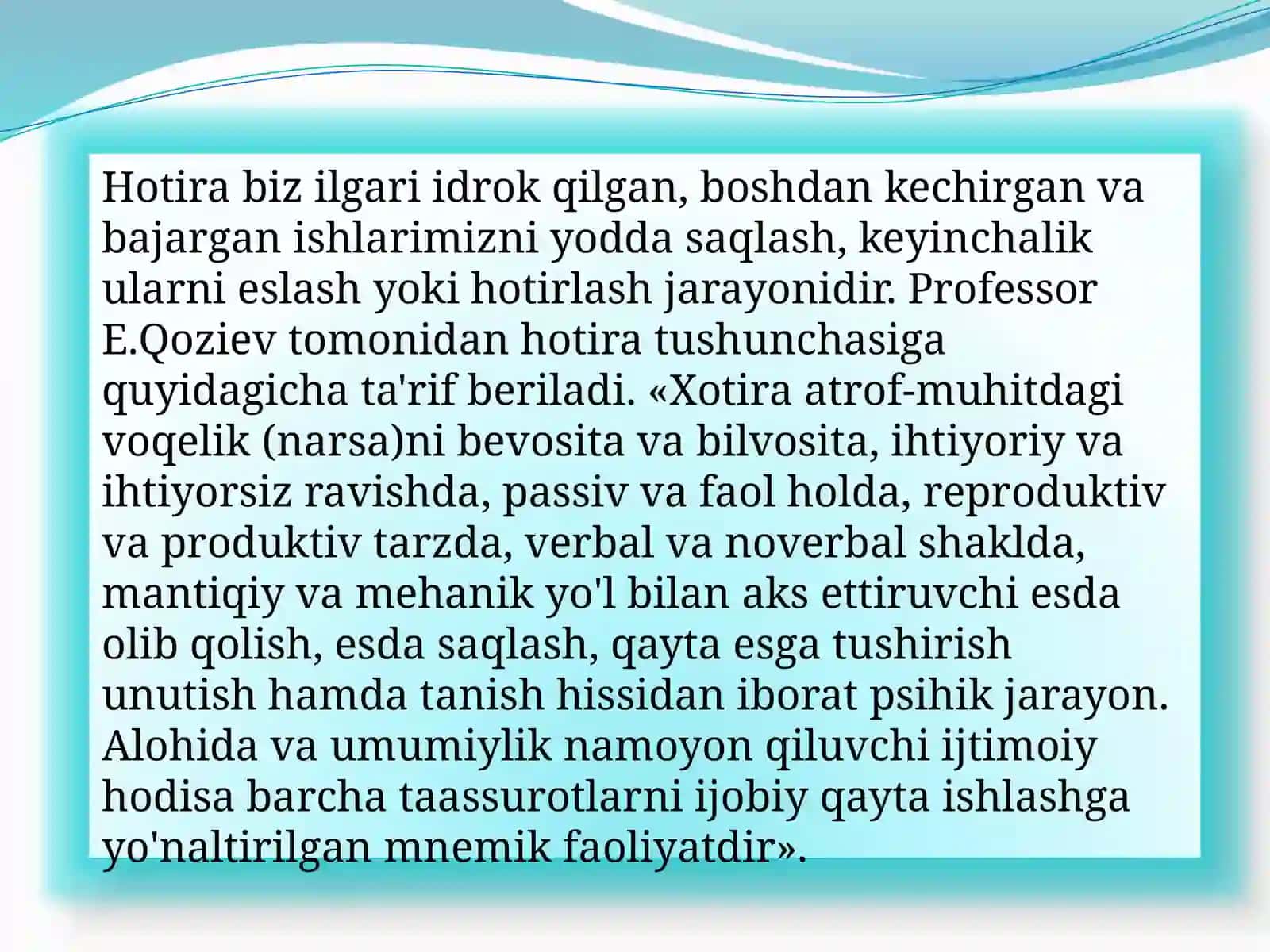 Xotira mexanizmlari 3
