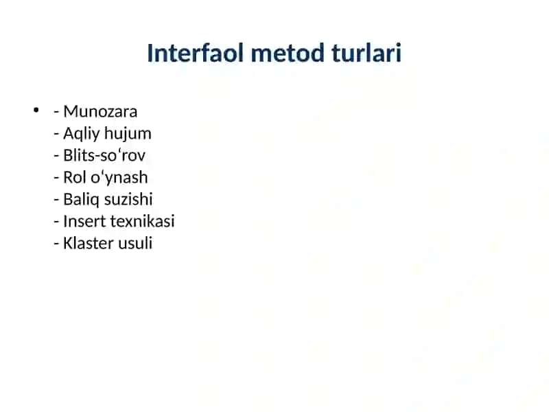 Interfaol metod 3