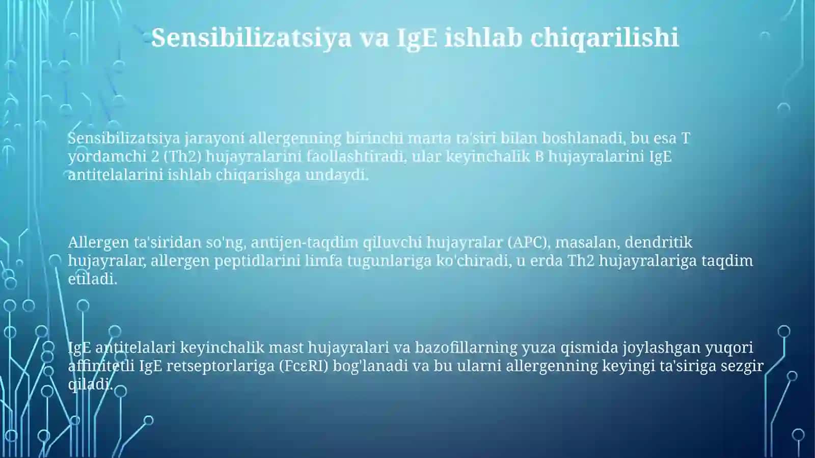 Sekinlashgan allergik reaksiyalarning potogenezi 3