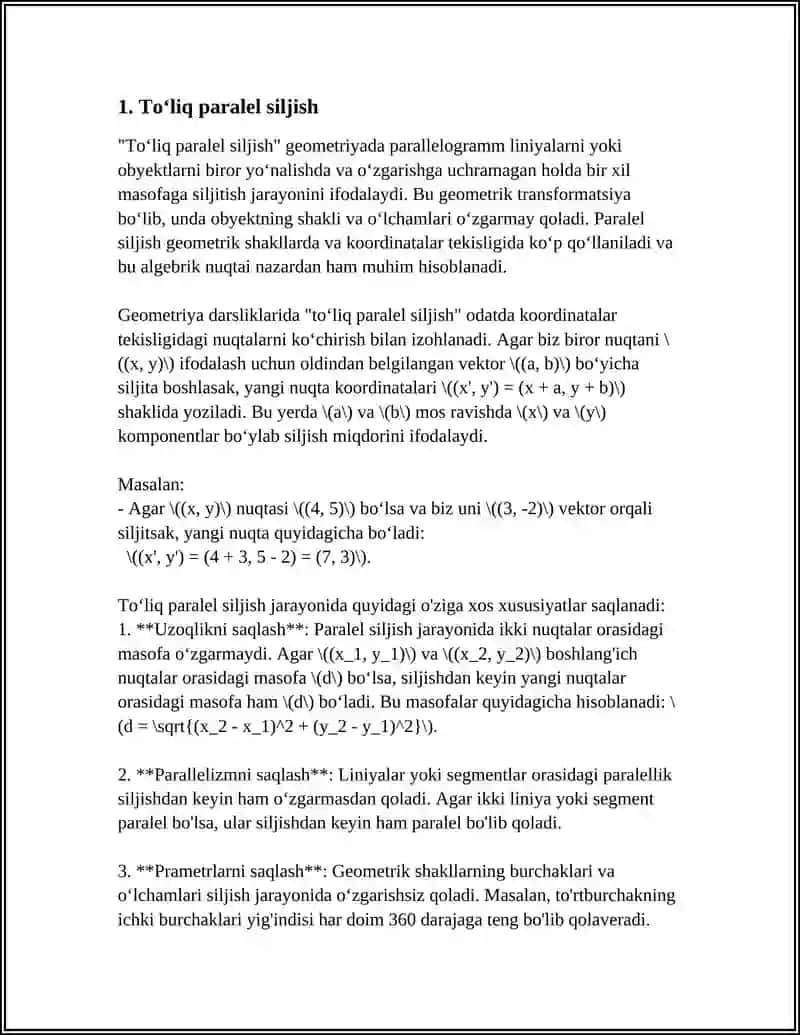 MUSTAQIL ISH Mavzu: QATTIQ JISMNING ENG SODDA XARAKATLARI. 3