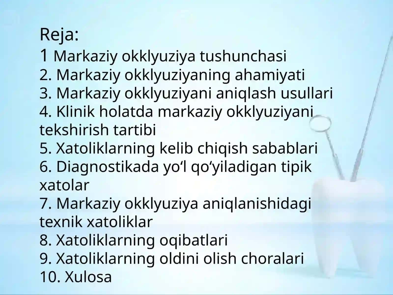 Markaziy okklyuziyani aniqlashdagi xatoliklar 3