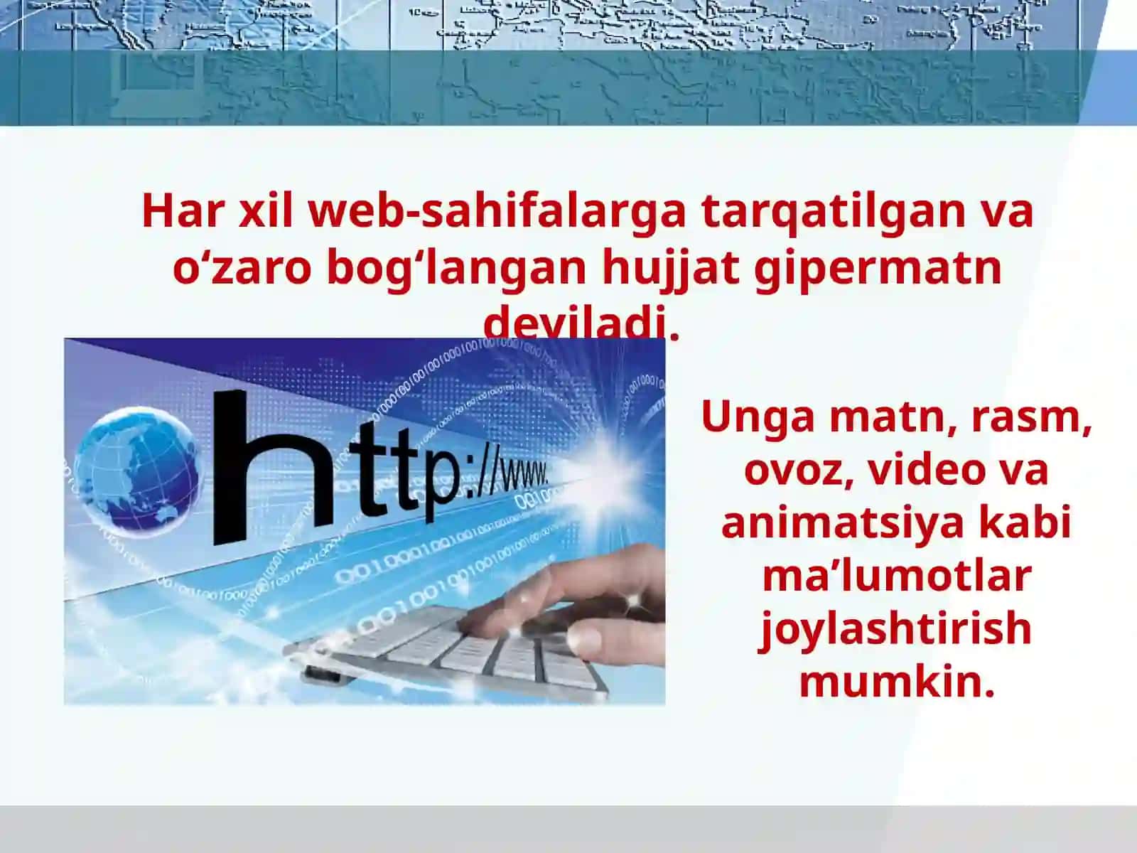 11-sinf Informatika Web-sahifa, Web-sayt va Web-dizayn tushunchalari 3