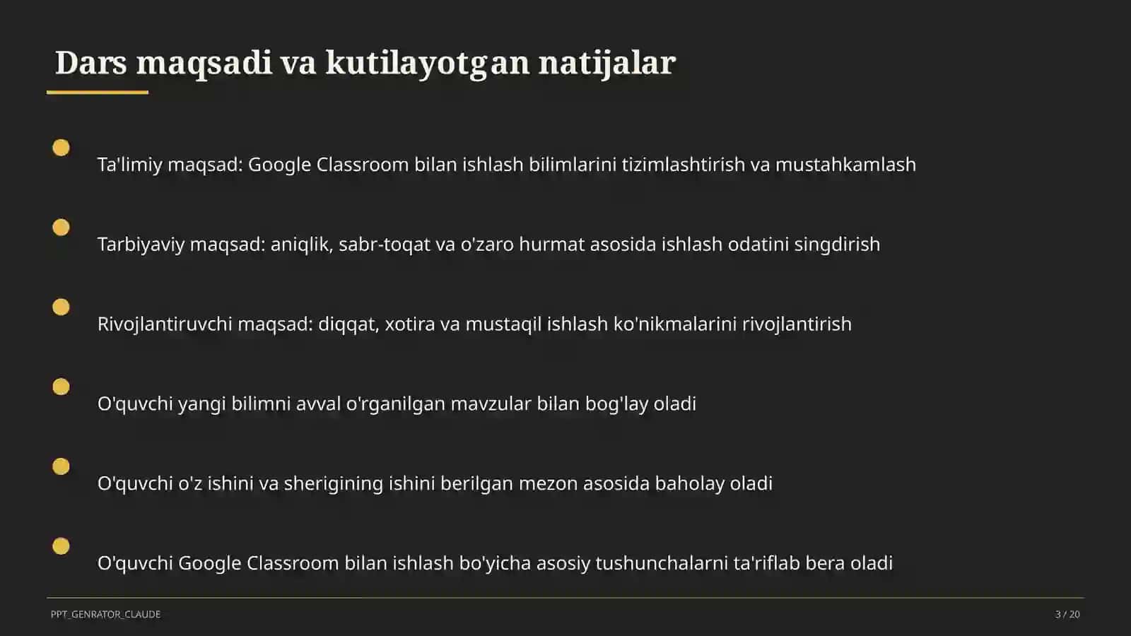 Google Classroom bilan ishlash 3