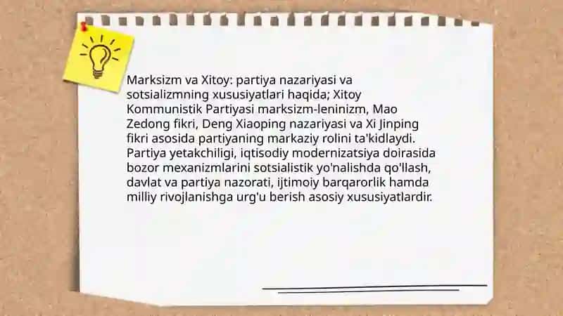 Marksizm va Xitoy: partiya nazariyasi va sotsializmning xususiyatlari 3