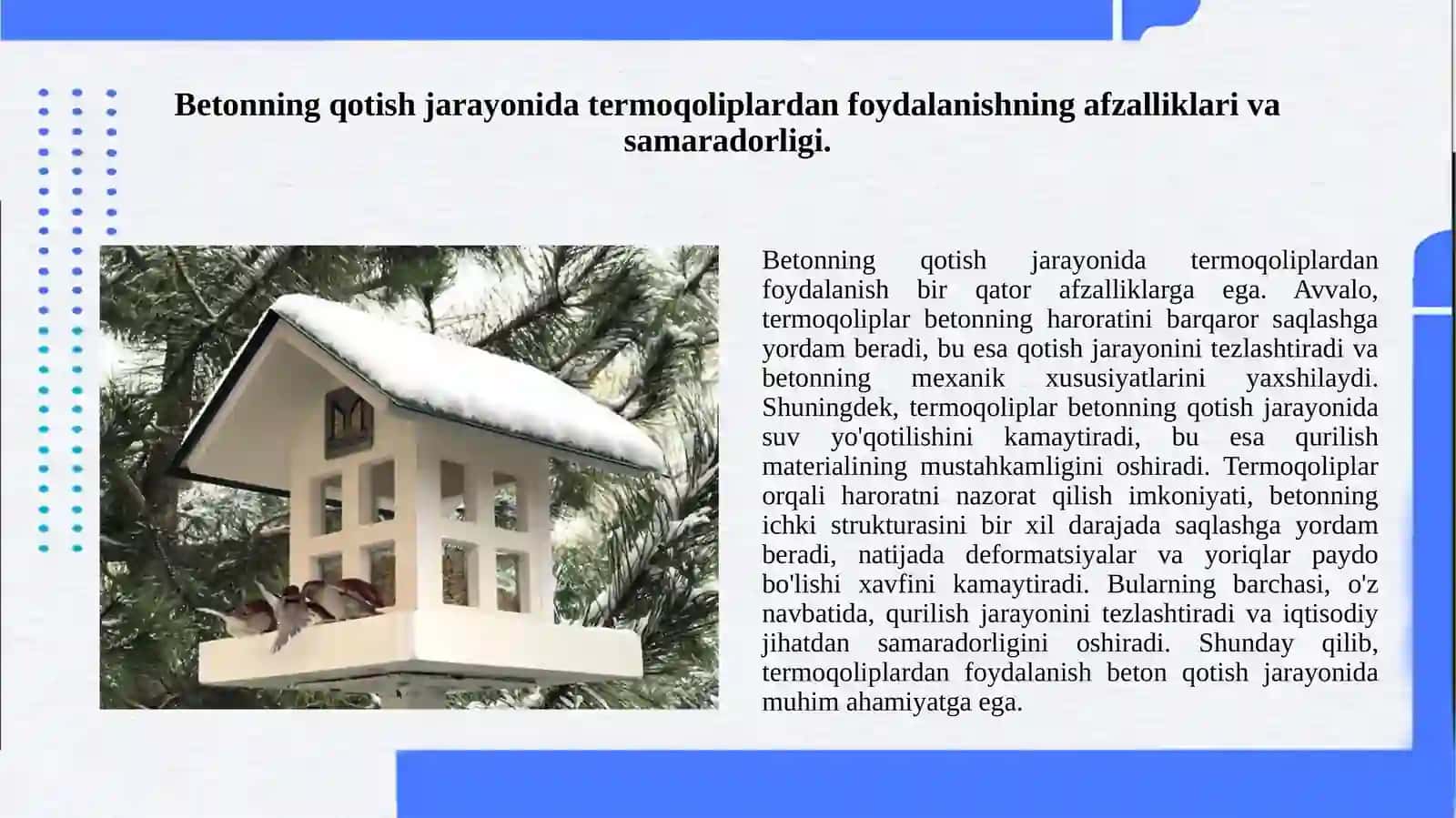 Betonning qotish jarayonini termoqoliplarda va elektr yordamida tezlashtirish usullari. 3