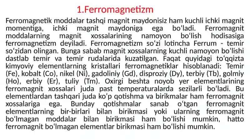 Feromagnitizm 3