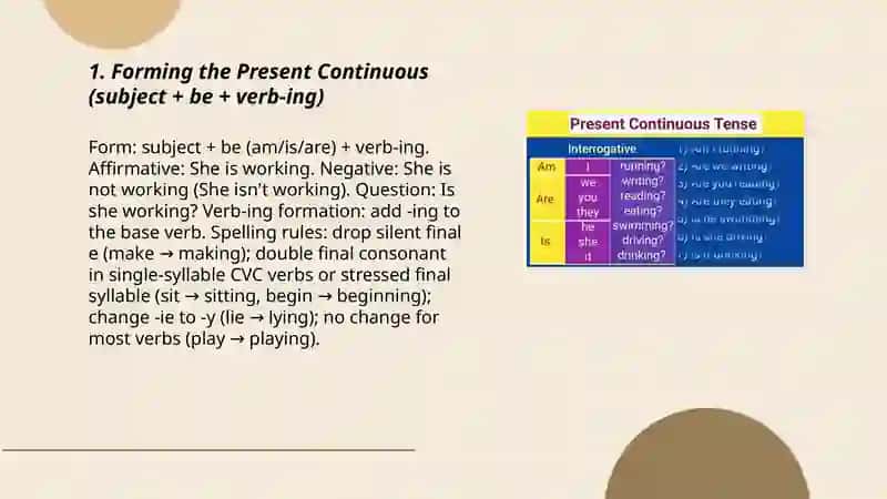 Present Continuous 3