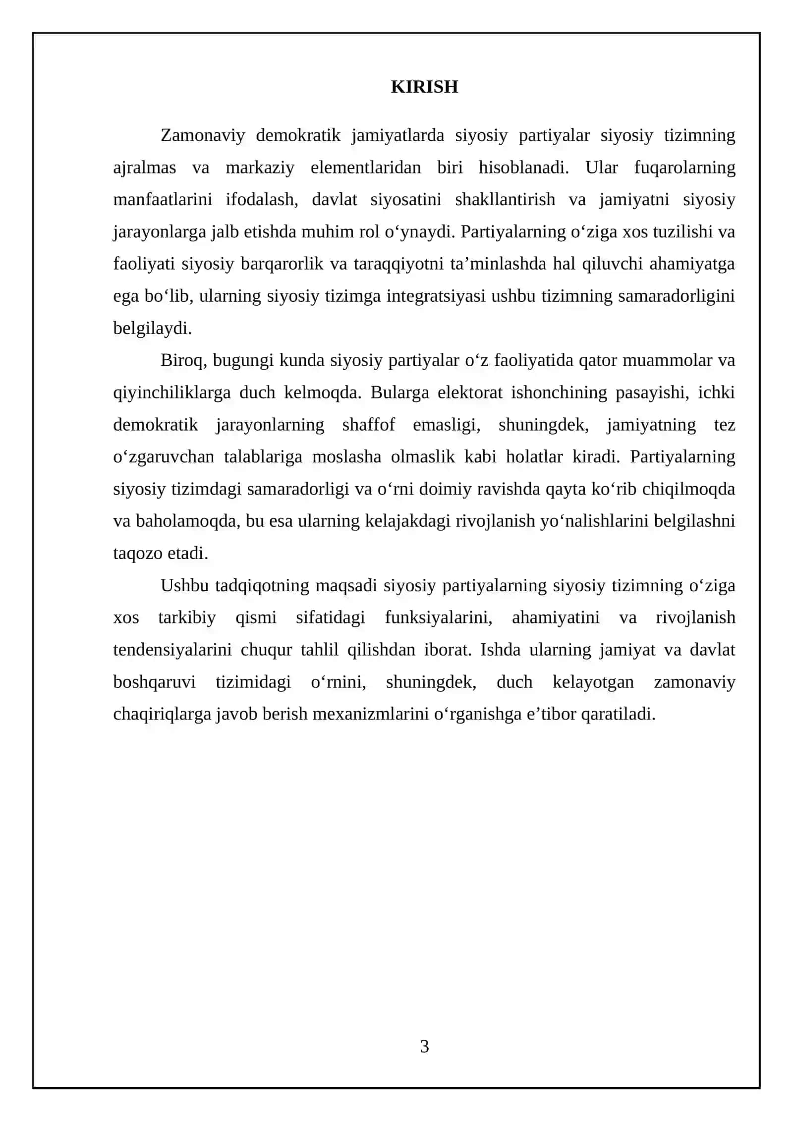 Siyosiy partiyalar siyosiy tizimning oʻziga xos tarkibiy qismi sifatida 3