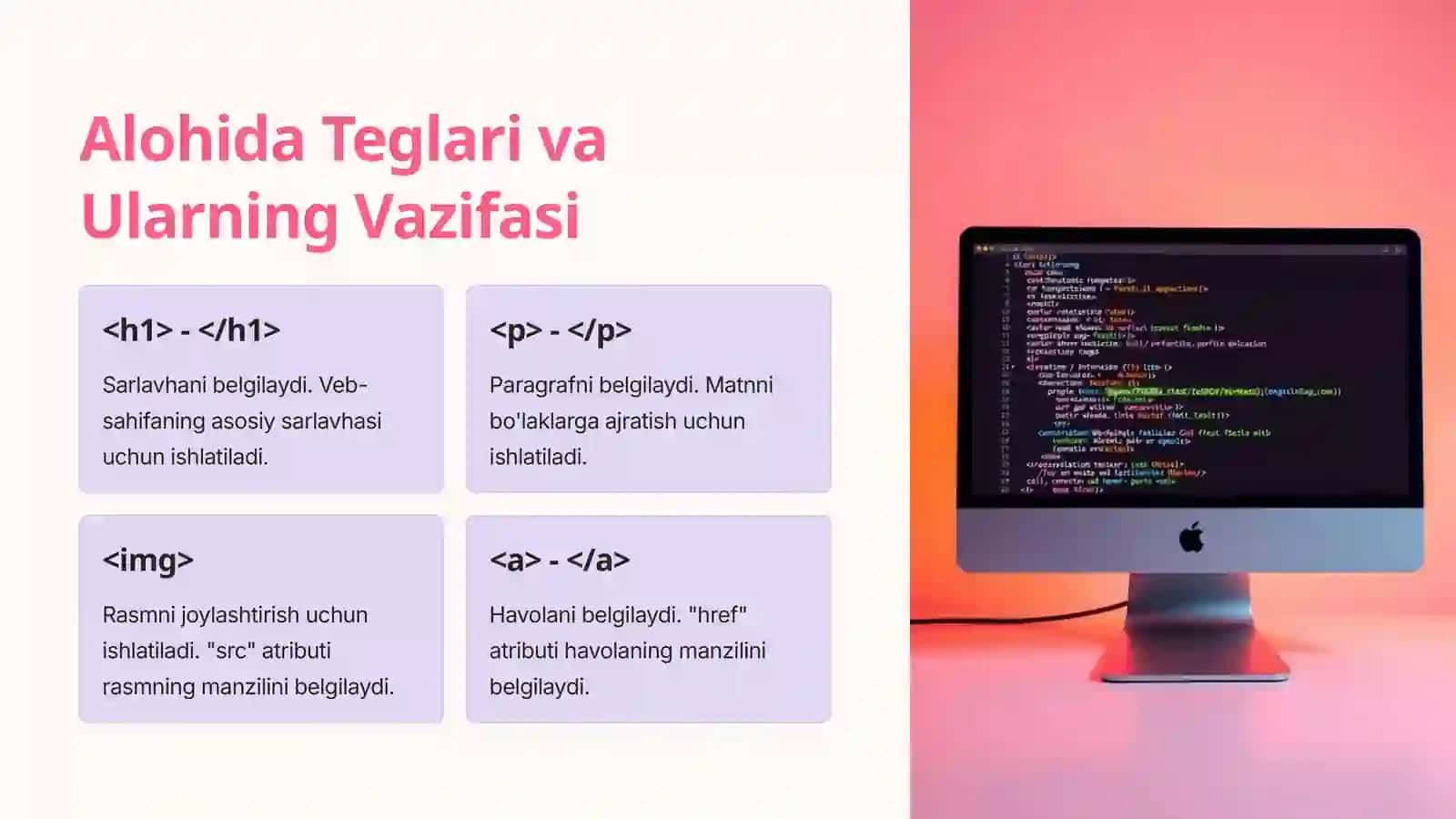 HTML Teglari: Veb-Sahifalarni Qurish Asoslari 3
