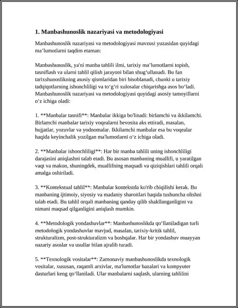 Manbashunoslik Evristikalari Manbalar 3