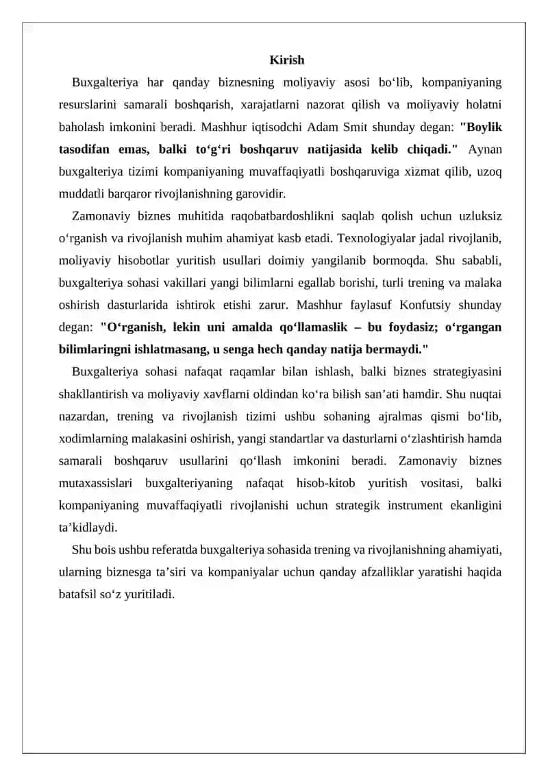 Trening va rivojlanish 3