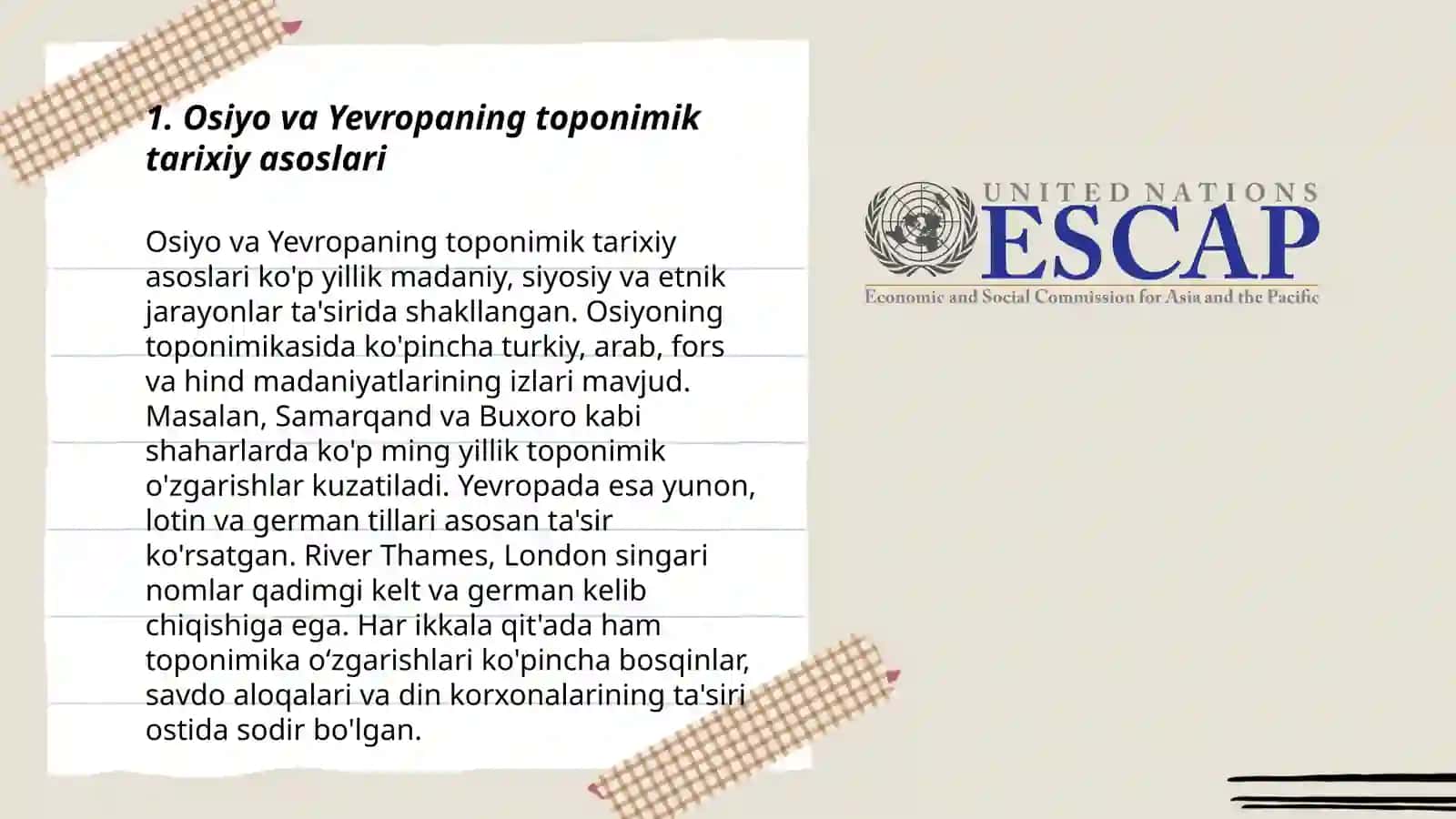 Osiyo va Yevropa toponomiyasi 3