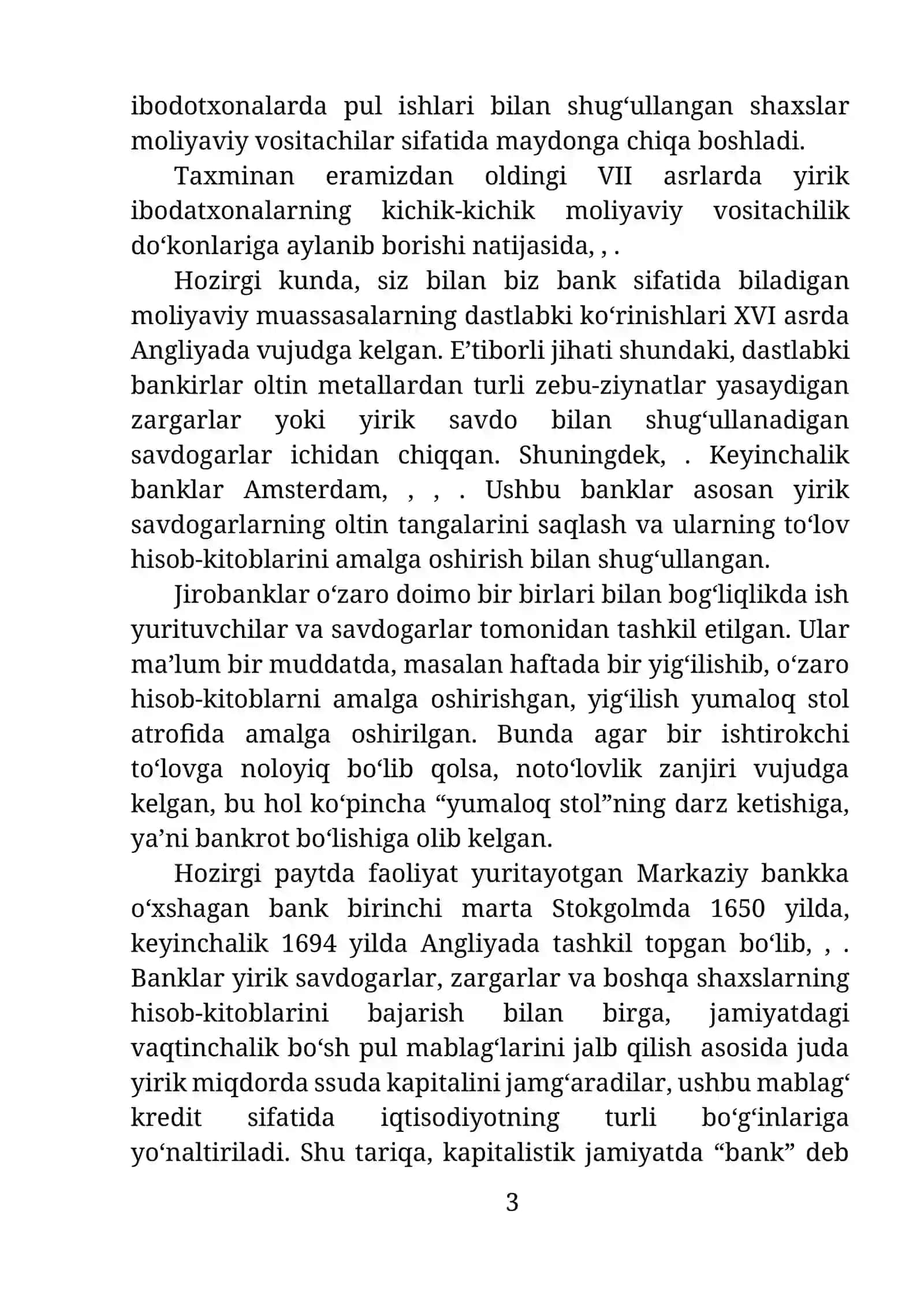 Banklarning Kelib Chiqishi va Bank Tizimi 3