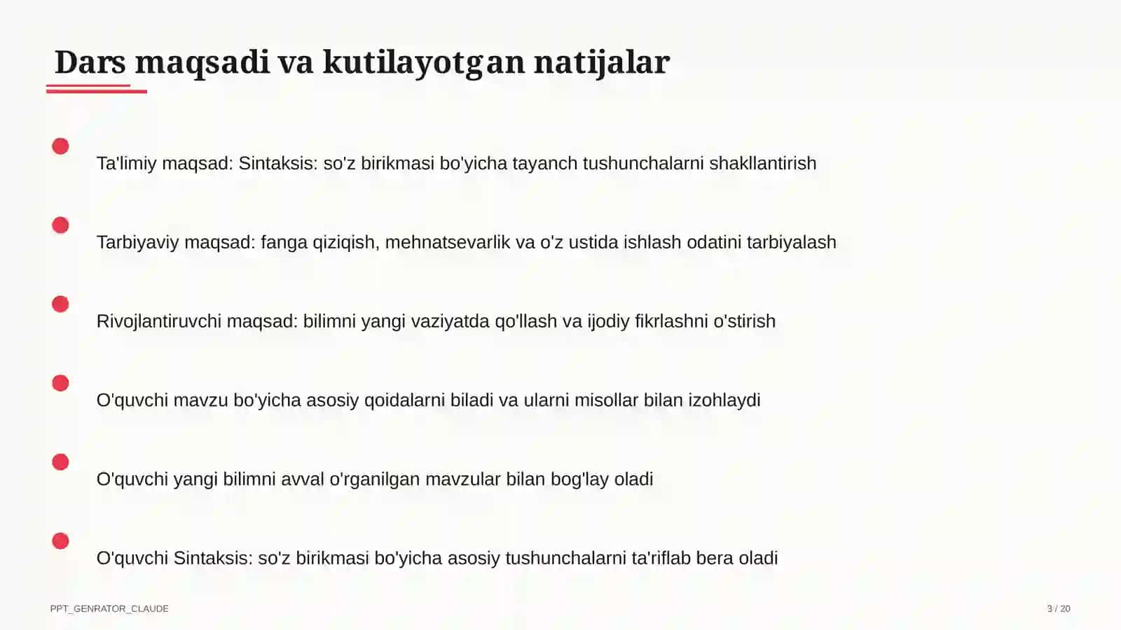 Sintaksis: so'z birikmasi (8-sinf) 3