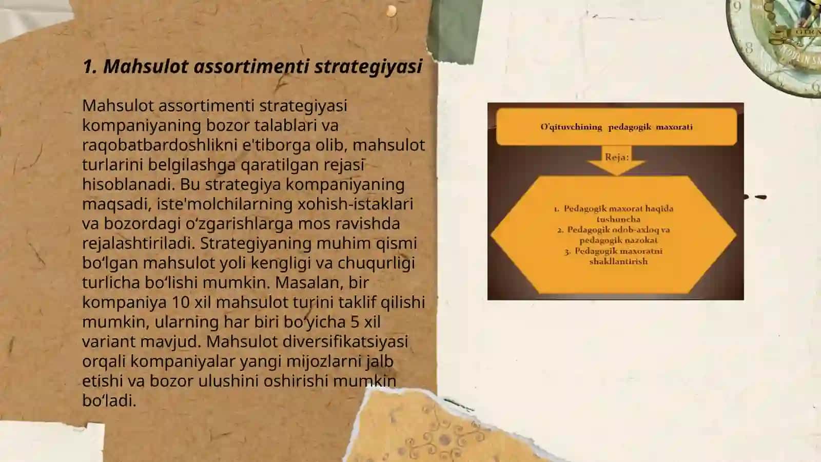 Marketing tizimdagi mahsulot assortimenti va sifati 3