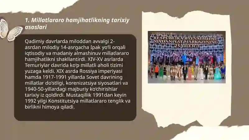 Millatlararo hamjihatlikning tarixiy asoslari 3