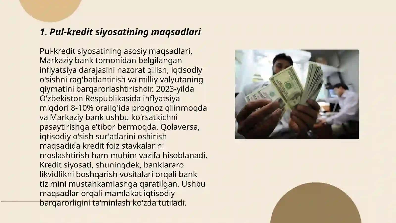 Pul krediti siyosati 3