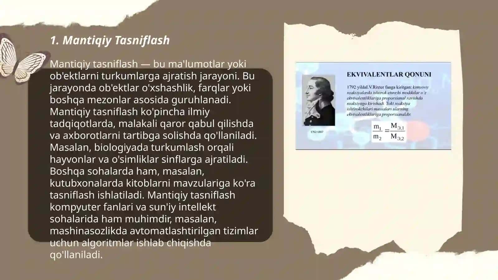 Mantiqiy tasniflash 3