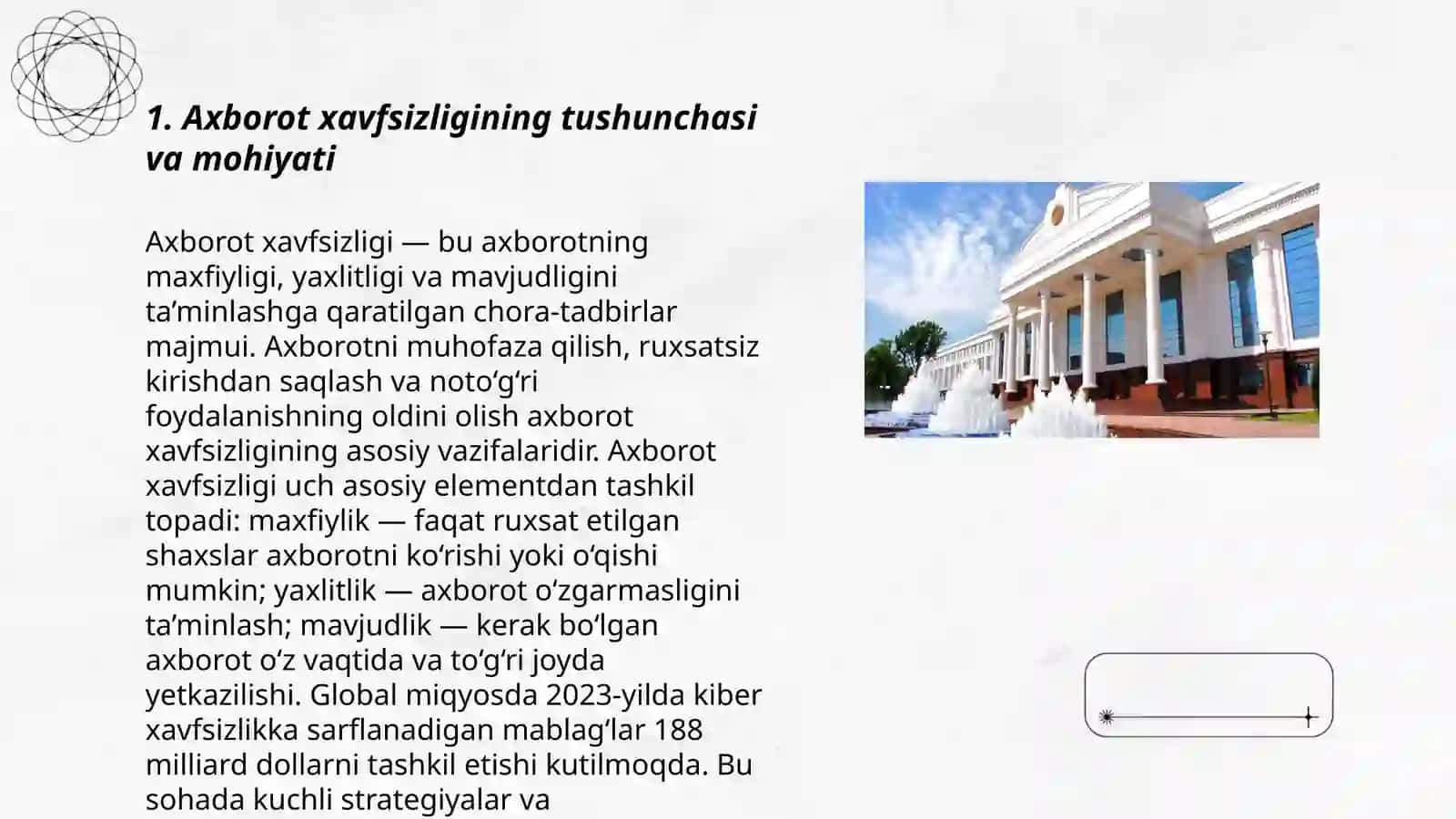 O'zbekistonda axborot xavfsizligining ma'naviy va huquqiy asoslari 3