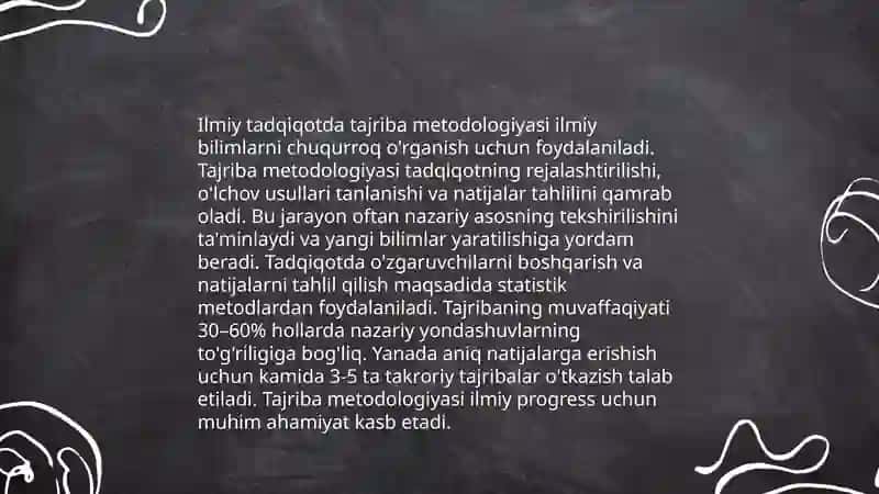 Ilmiy tadqiqotda tajriba-sinov ishlarini olib borish 3