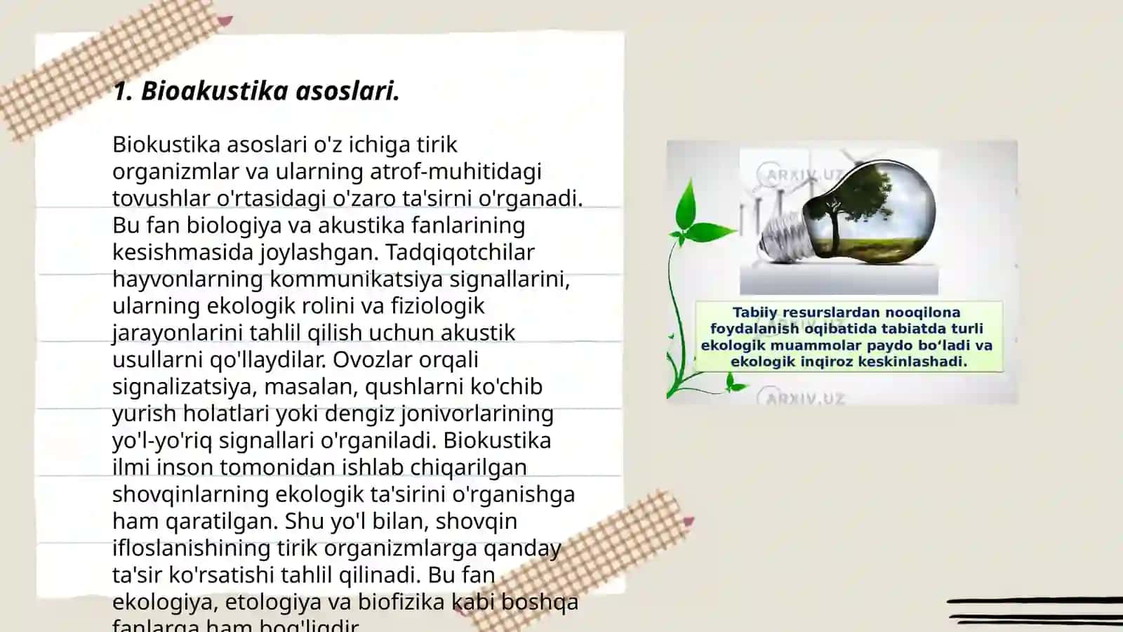 Bioakustika asoslari. Tibbiyotda tovushdan foydalanish 3