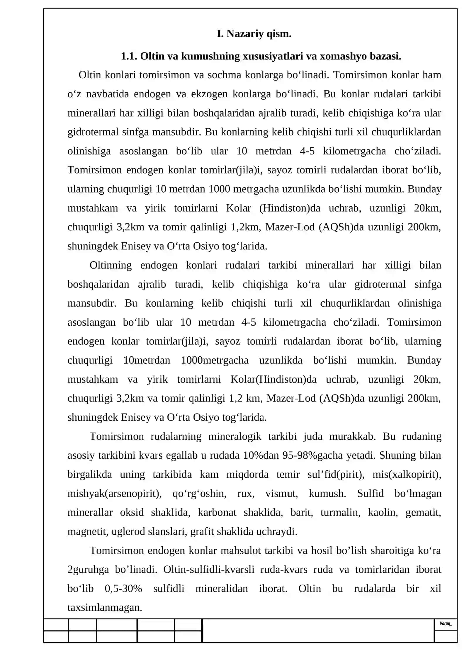 Oltin va kumushning xususiyatlari va xomashyo bazasi 3