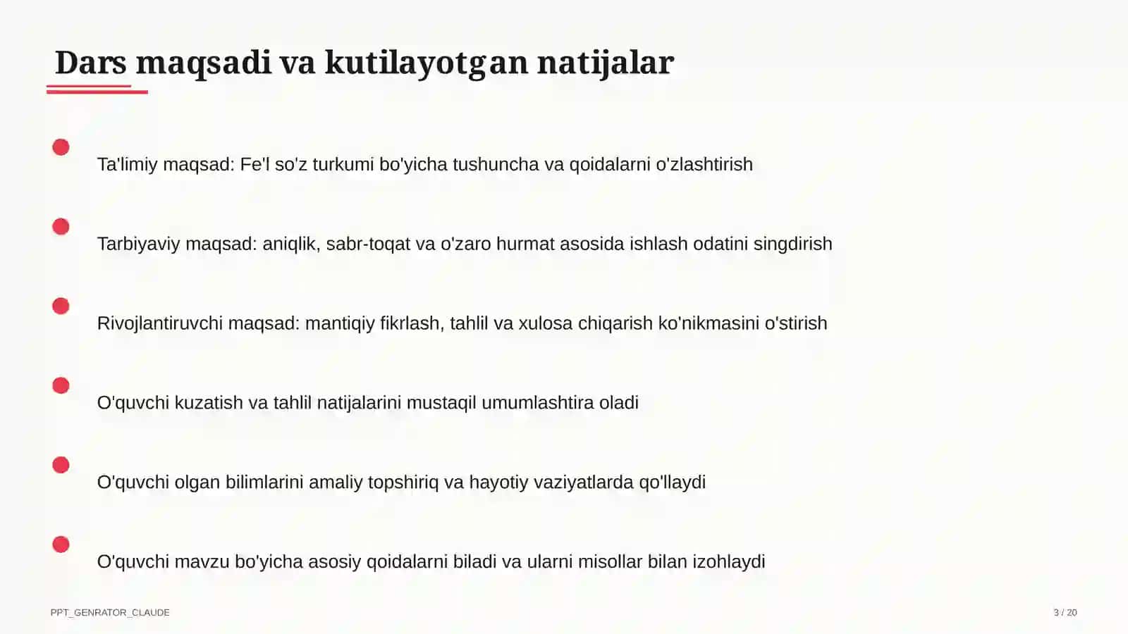 Fe'l so'z turkumi (3-sinf) 3