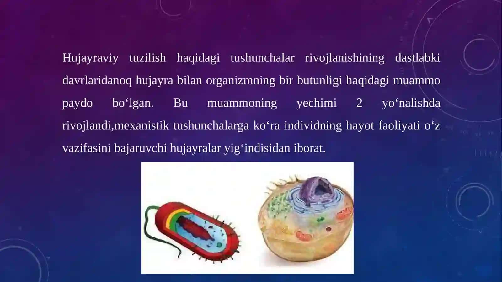 Hujayra va organoidlarning morfologik jihatdan tuzilish asoslari 3