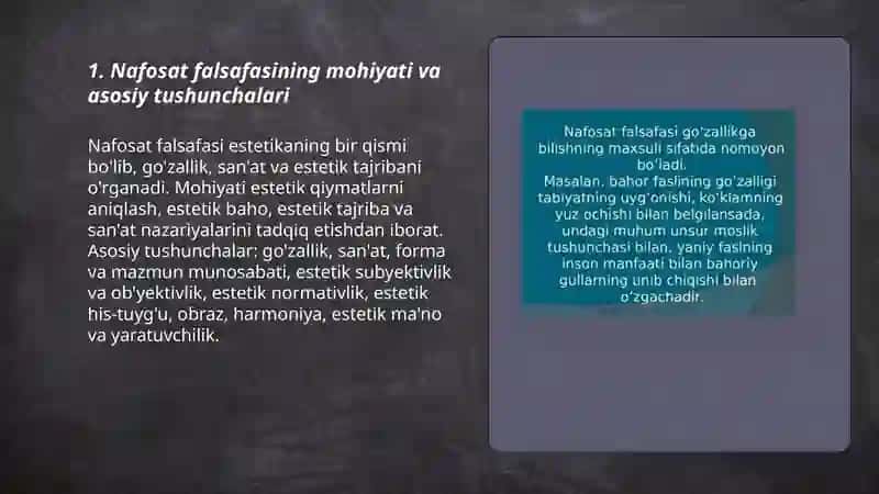 Nafosat falsafasi (ESTETIKA) 3
