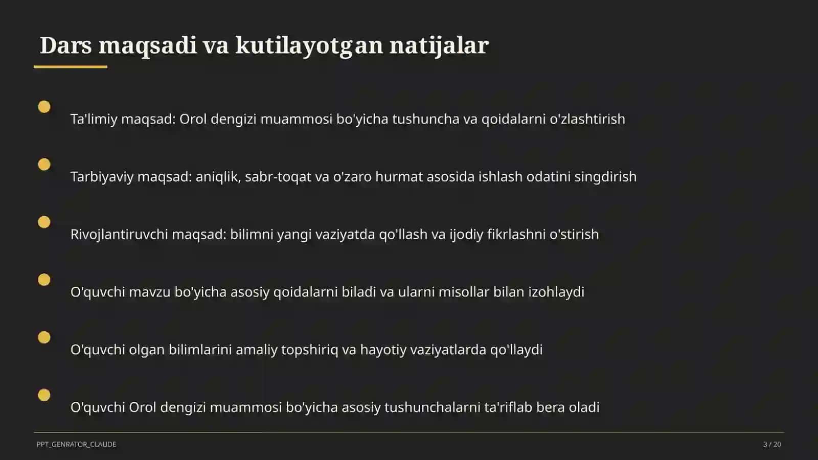 Orol dengizi muammosi (8-sinf) 3