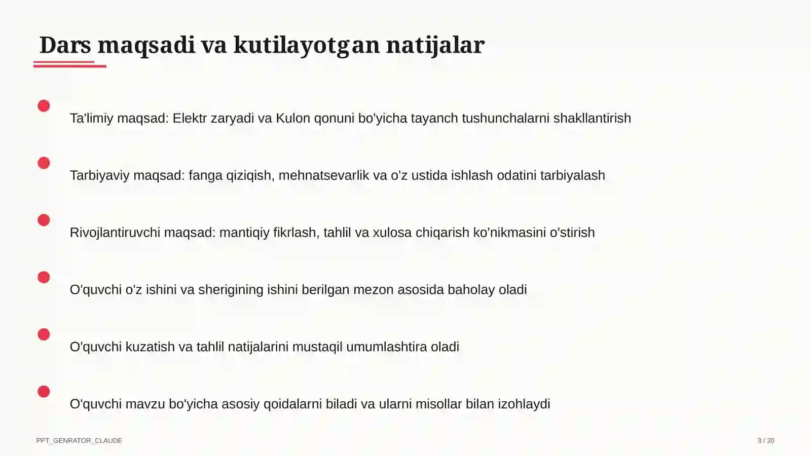 Elektr zaryadi va Kulon qonuni (8-sinf) 3