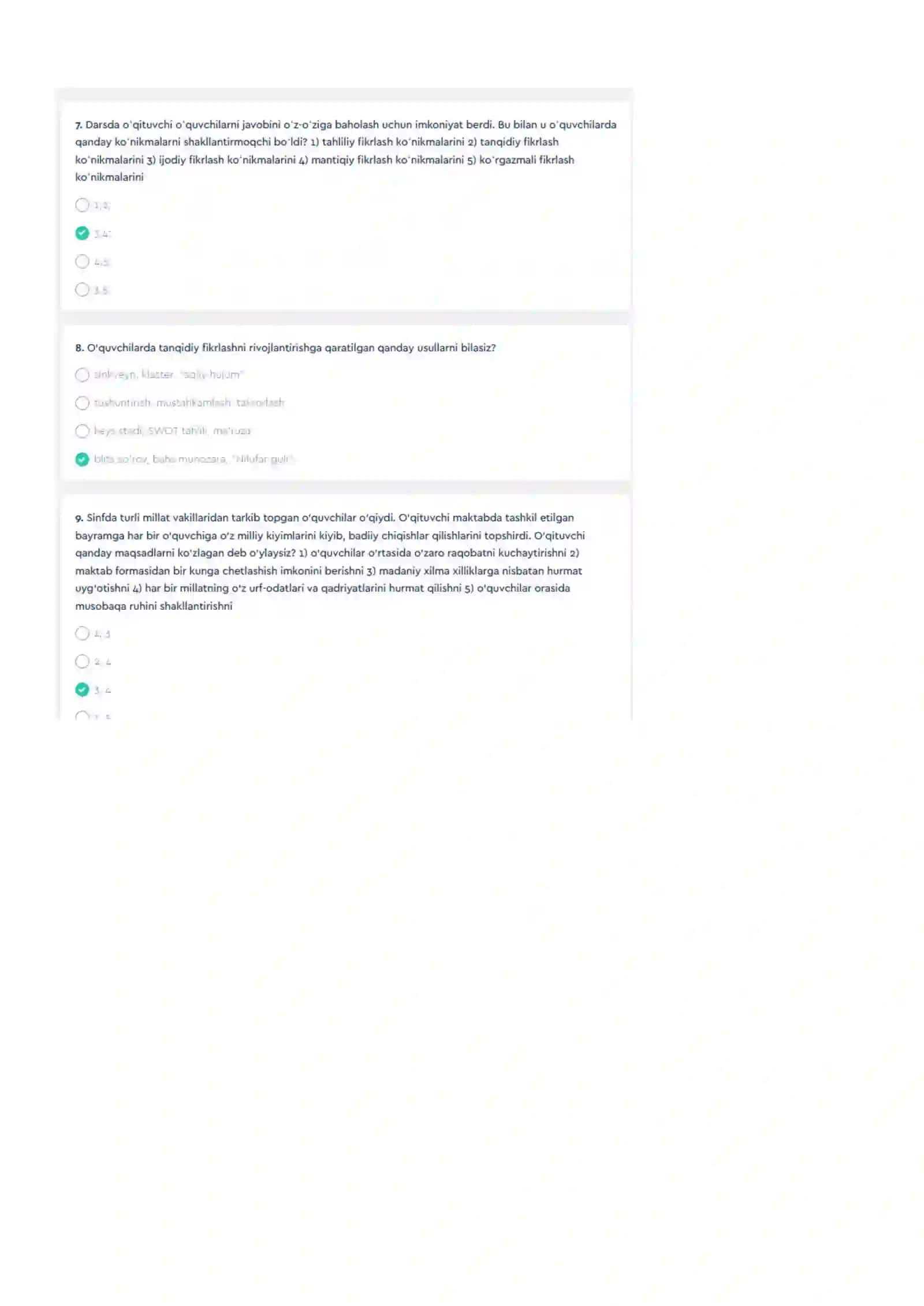 Psixologiya diagnostik test 3