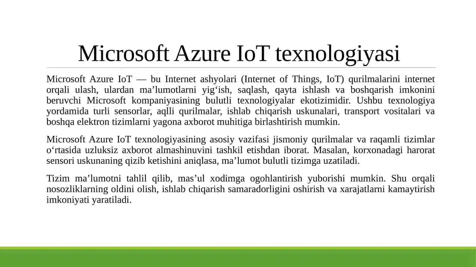 Microsoft Azure IoT texnologiyasi 3