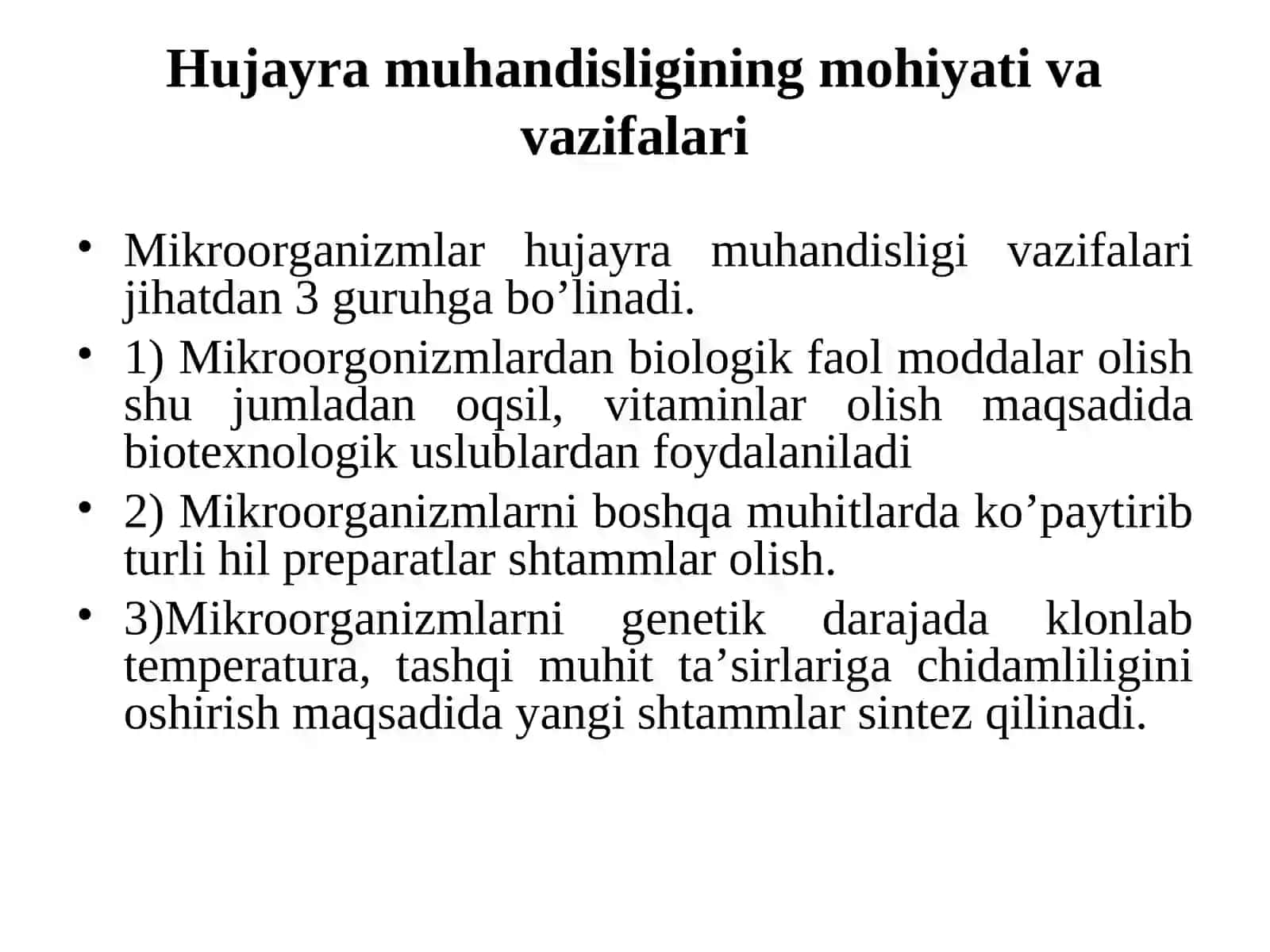 Mikroorganizmlar hujayra muhandisligi 3