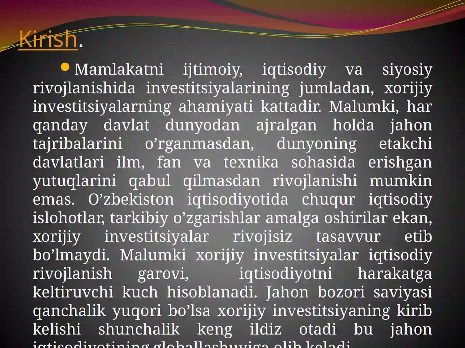 Surxondaryo viloyati Investitsiya muhiti 3