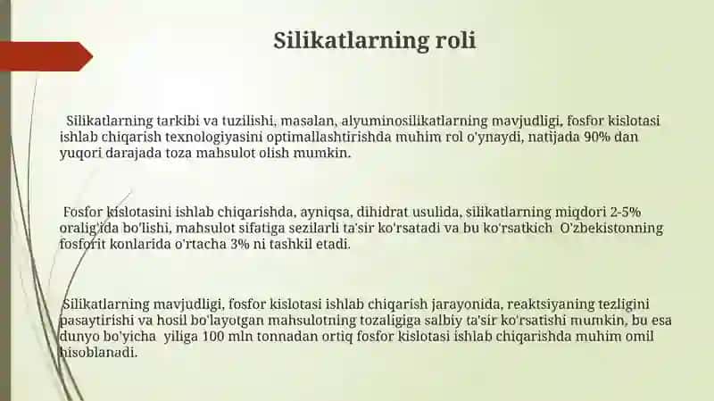 Silikatlarning roli 3
