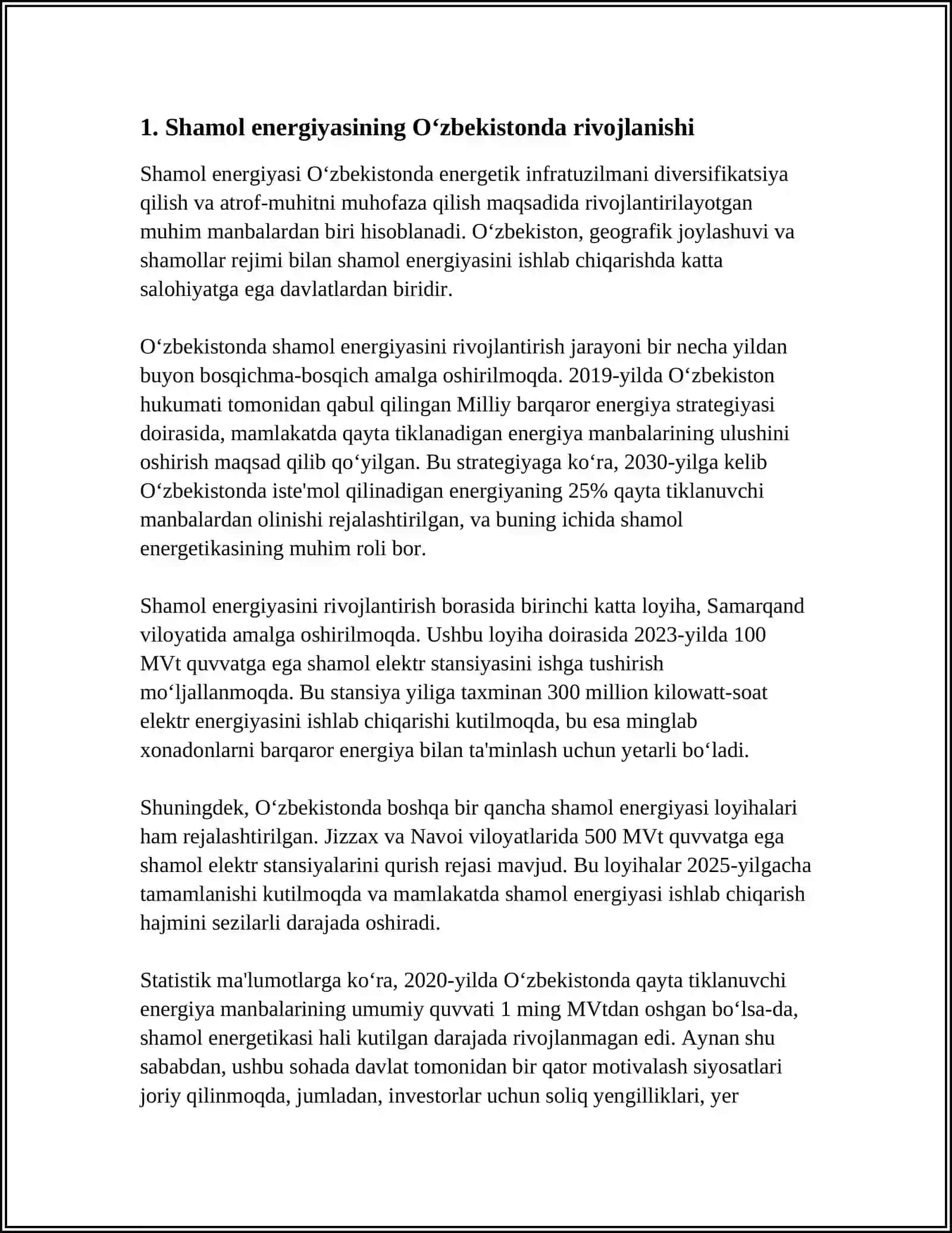 ÒZBEKISTONDA SHAMOL ENERGIYA QURILMASI 3