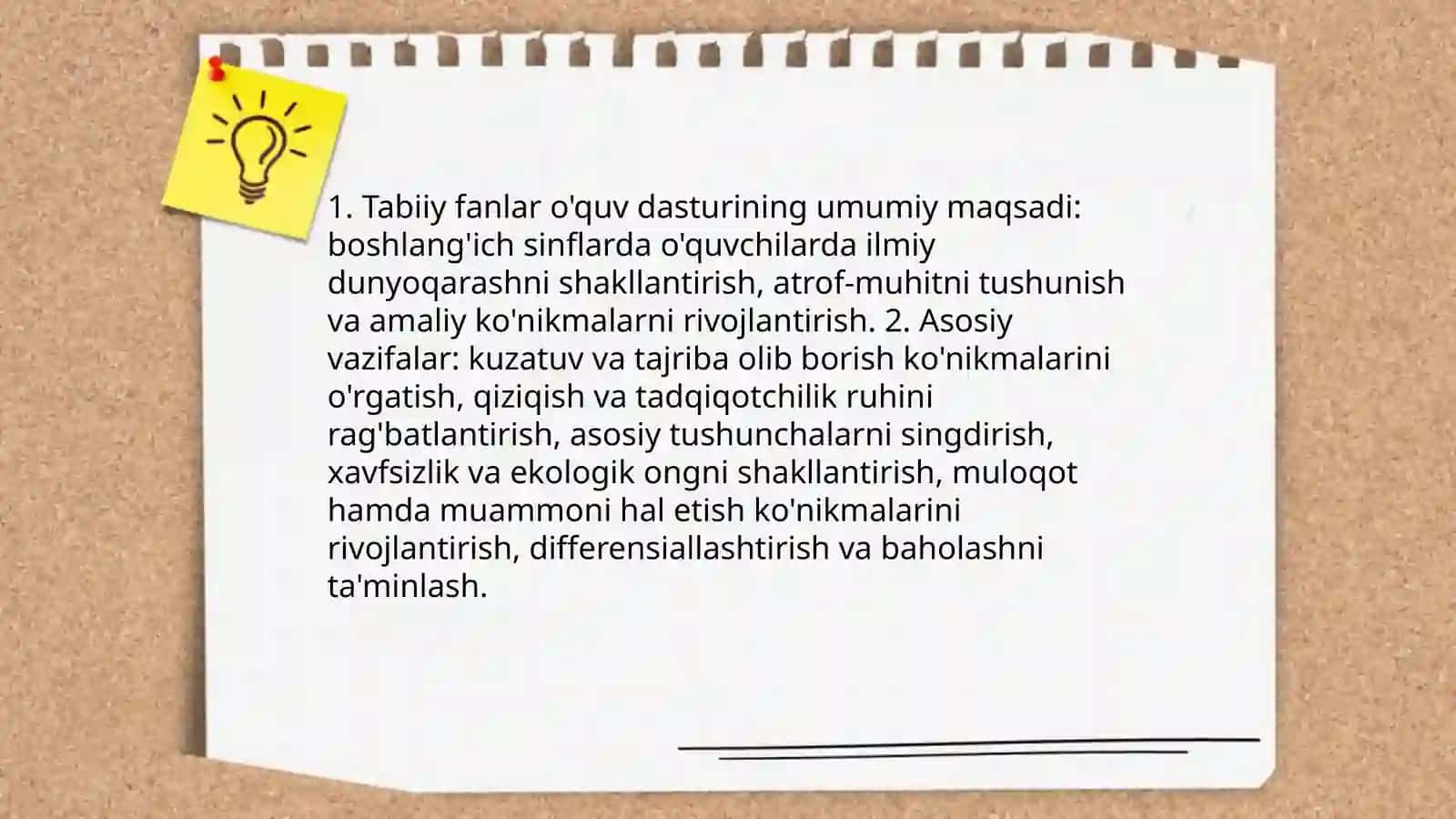 Boshlang'ich maktablarda tabiiy fanlarning mazmuni va õquv dasturining tahlili 3
