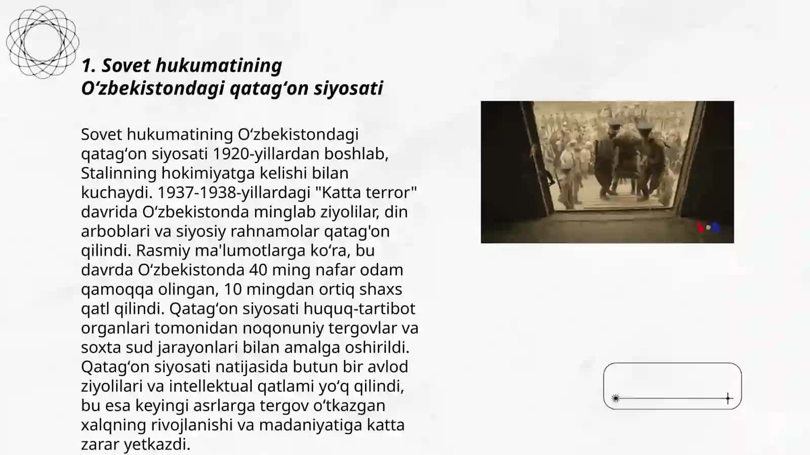 Markazning Oʻzbekistonda amalga oshirgan qatagʻon siyosati 3