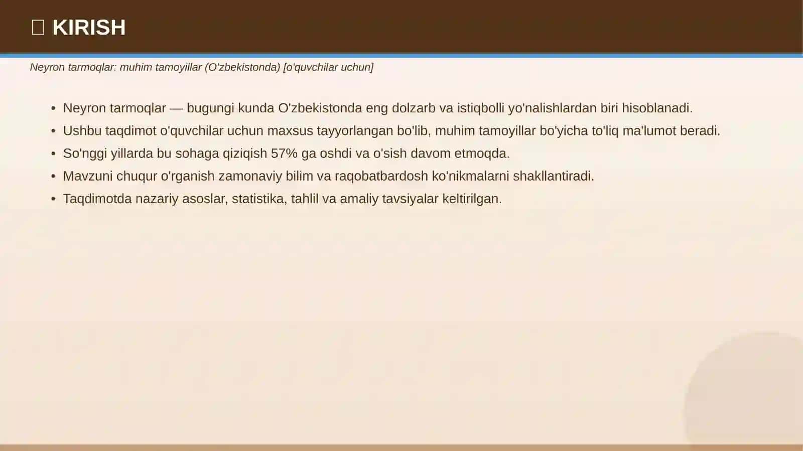 Neyron tarmoqlar: muhim tamoyillar 3