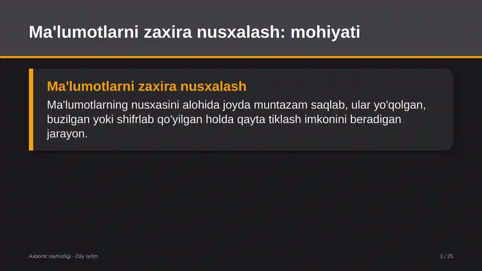 qishloq turizmida ma'lumotlarni zaxira nusxalash 2717 3