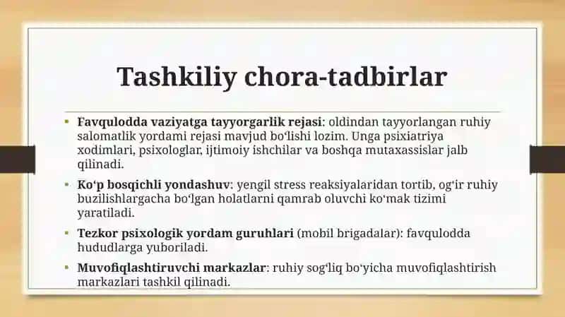 Favquloddagi holatlarda psixiatriya yordamini tashkillashtirish 3