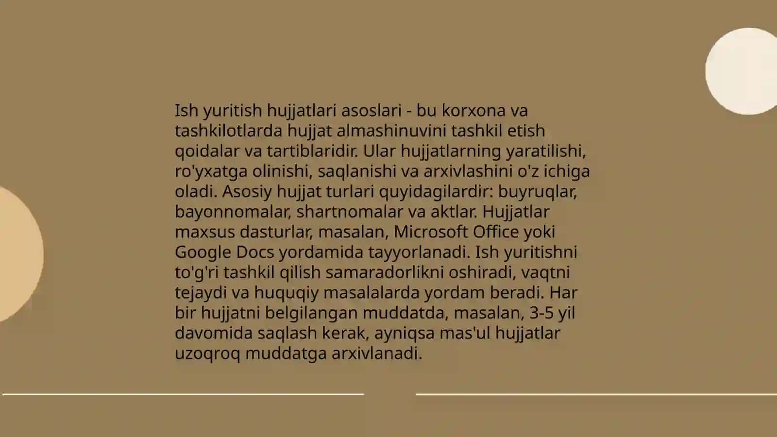 Ish yuritish hujjatlaridan namunalar tayyorlash 3