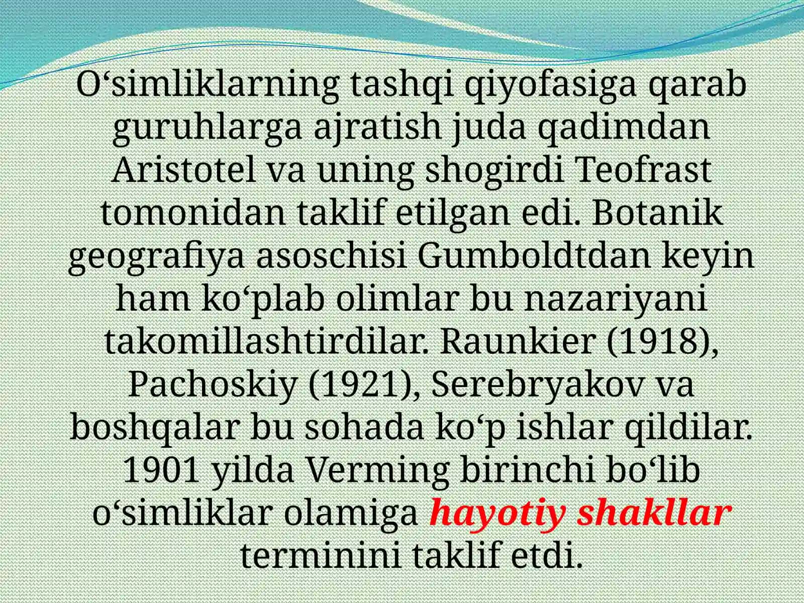 O‘simliklarning hayotiy shakllari 3